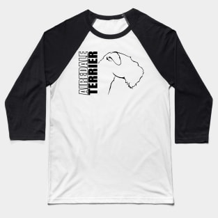 Airedale Terrier profile dog lover gift Baseball T-Shirt